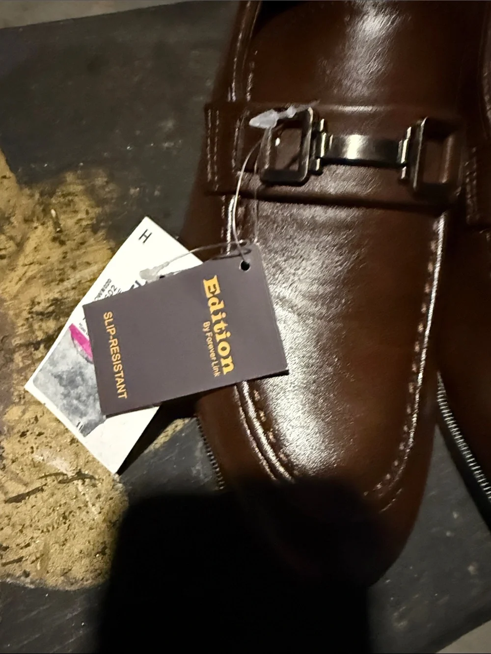 Boys Brown Leather Slip-On Dress Loafers